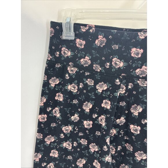 Wild Fable Womens S High Rise Leggings Black Floral Print Stretch Pants - Picture 2 of 4